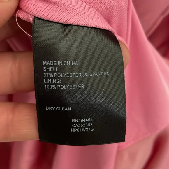 Laundry by Shelli Segal Ruffled Satin Dress In Rose Pink Size 14 NWT - Picture 6 of 13